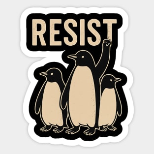Resist Penguin Sticker